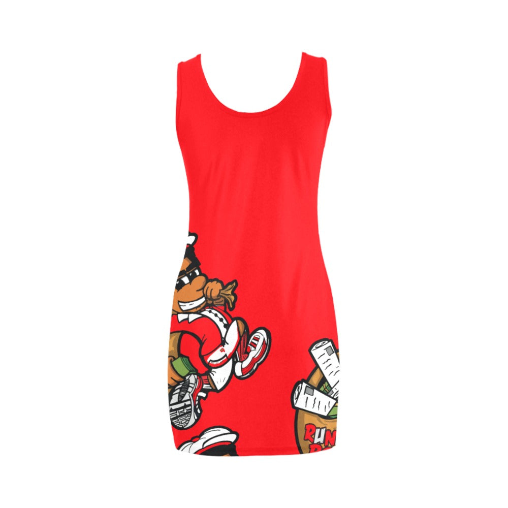 red n white Medea Vest Dress