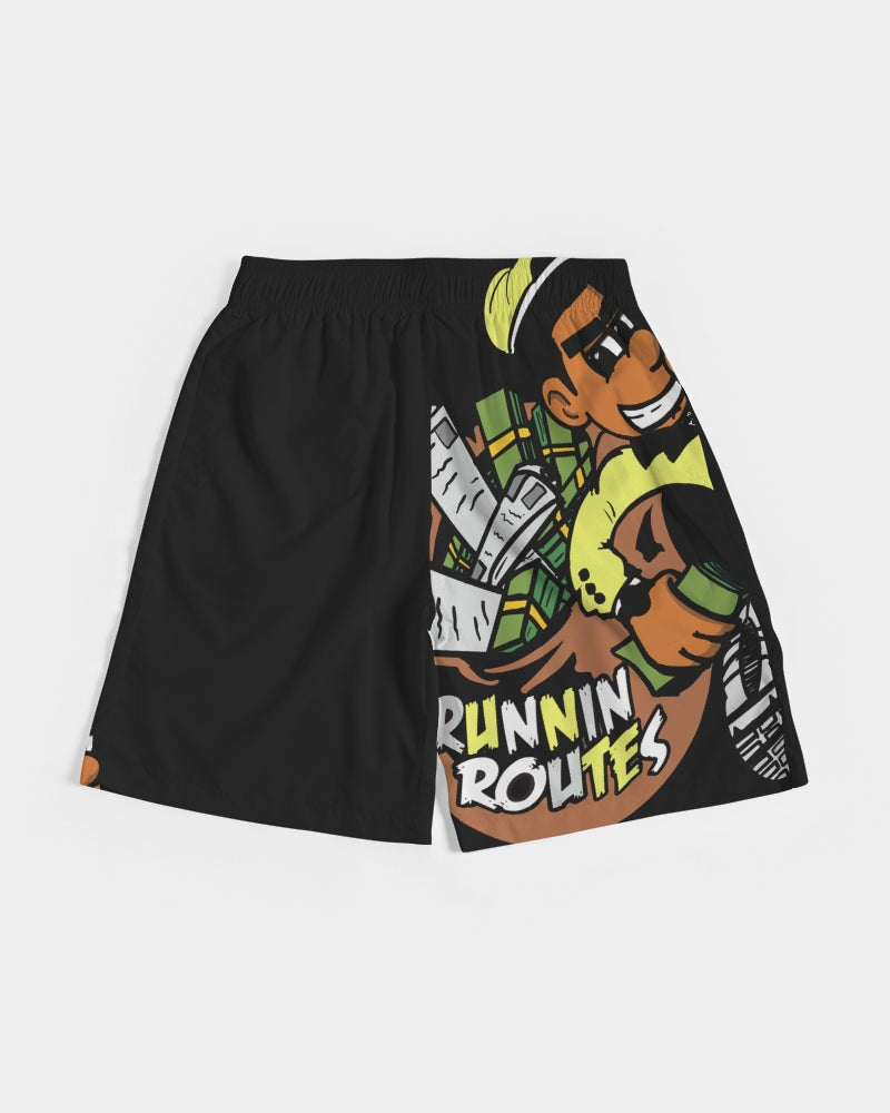 Black & Yellow Men's Jogger Shorts