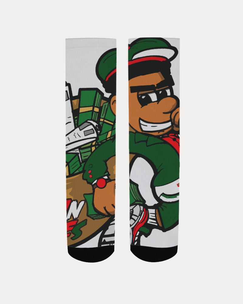 green and red Men's Socks