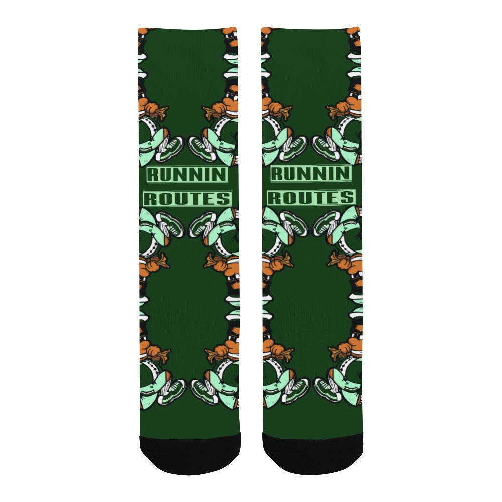 ROUTER black Men's Custom Socks