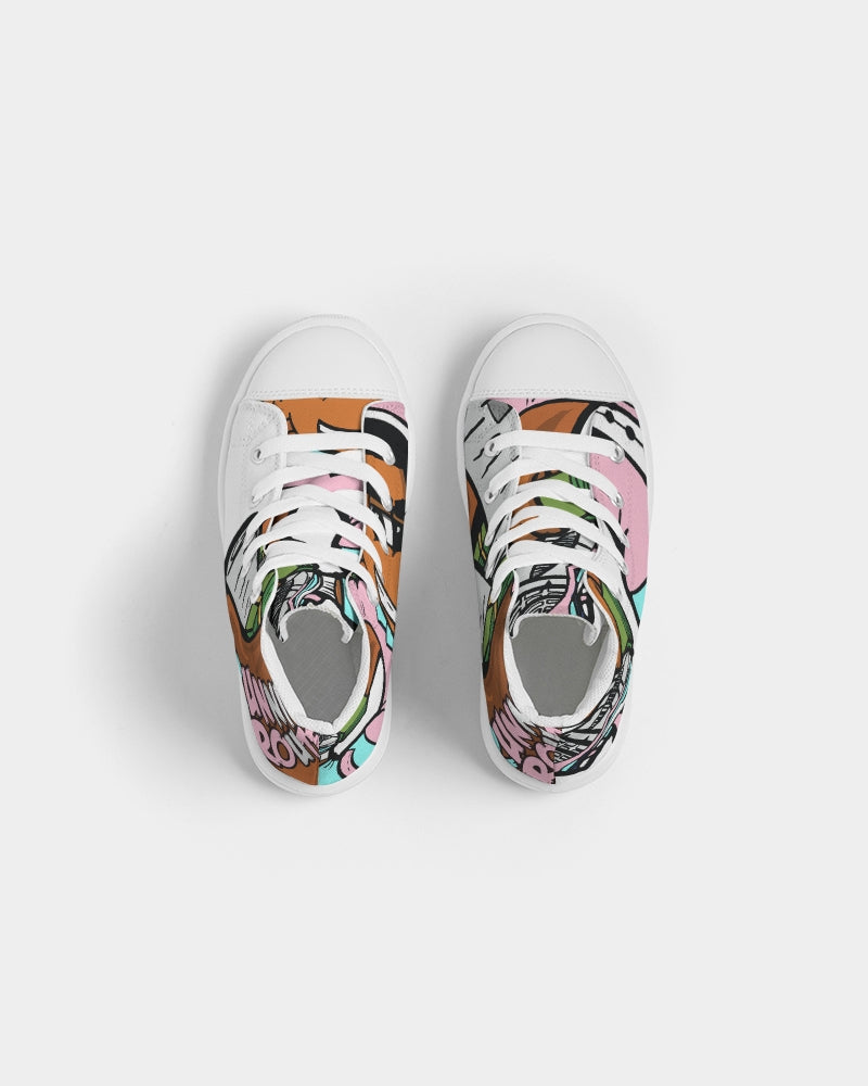 easter Kids Hightop Canvas Shoe