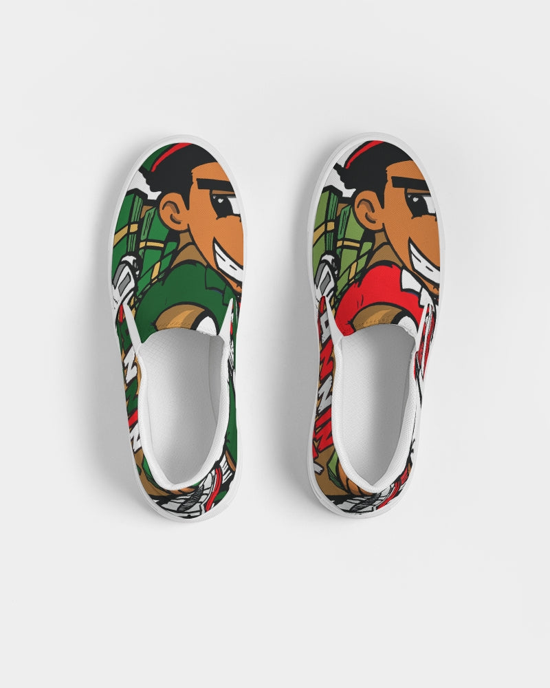 green and red Women's Slip-On Canvas Shoe