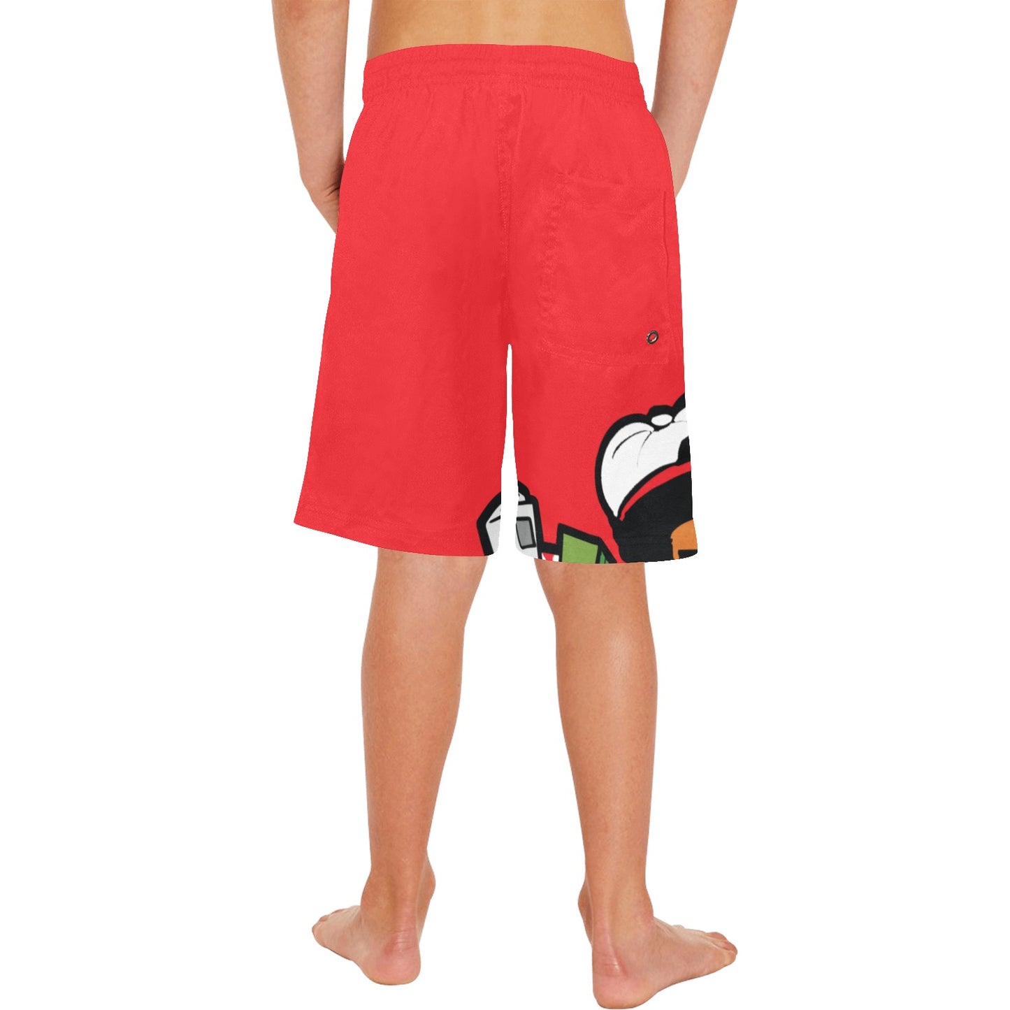 red white black Boys' Causal Beach Shorts