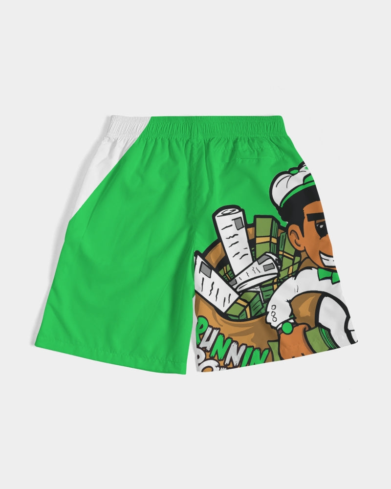 green bg Men's Jogger Shorts