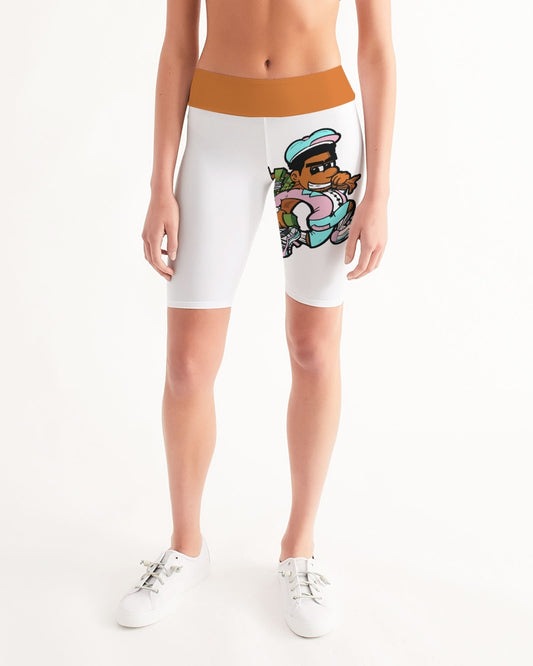 BROWN Women's Mid-Rise Bike Shorts