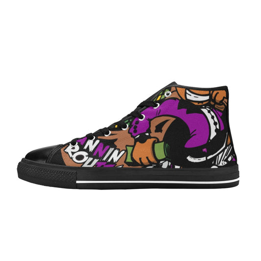 purple High Top Canvas Shoes for Kid