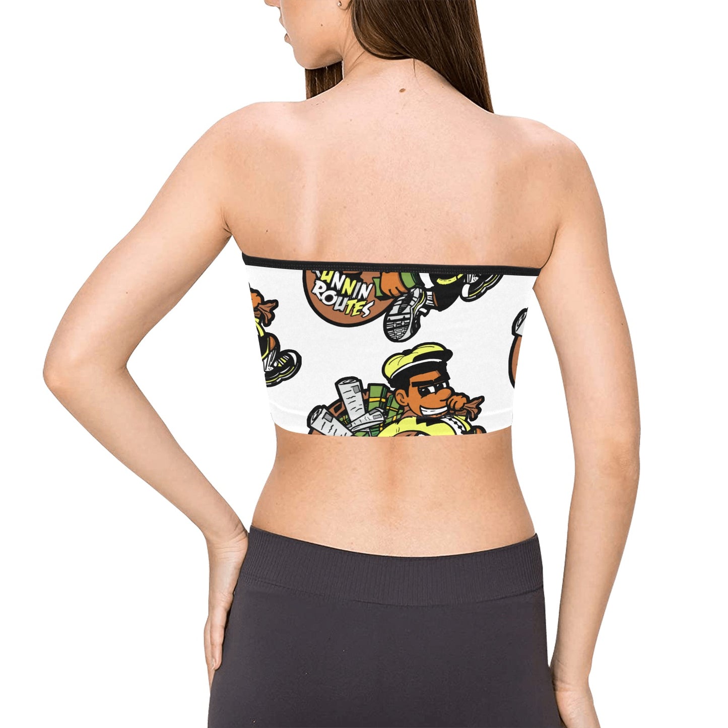 yellow cab Women's Tie Bandeau Top (Model T66)