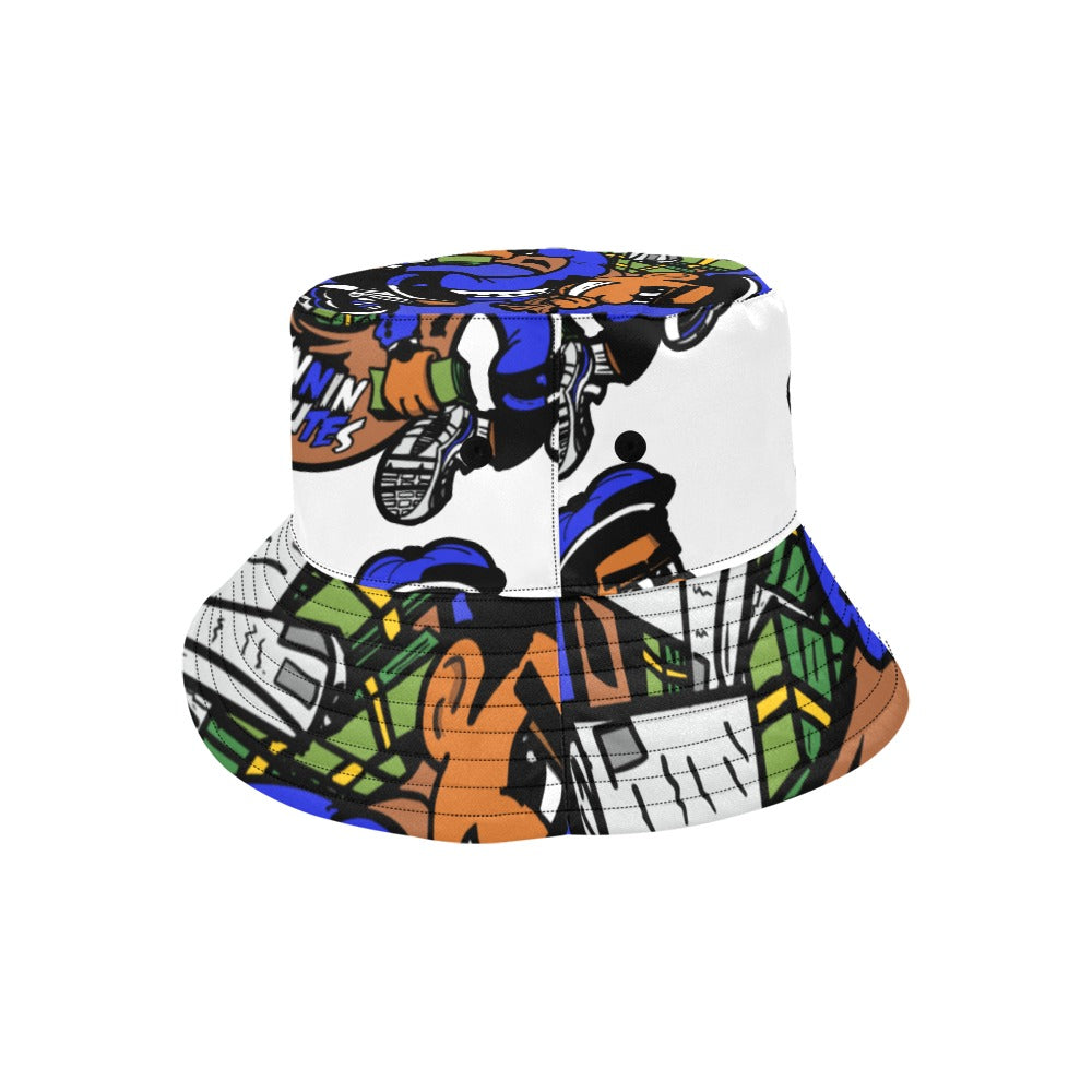 royal blue logo All Over Print Bucket Hat for Men