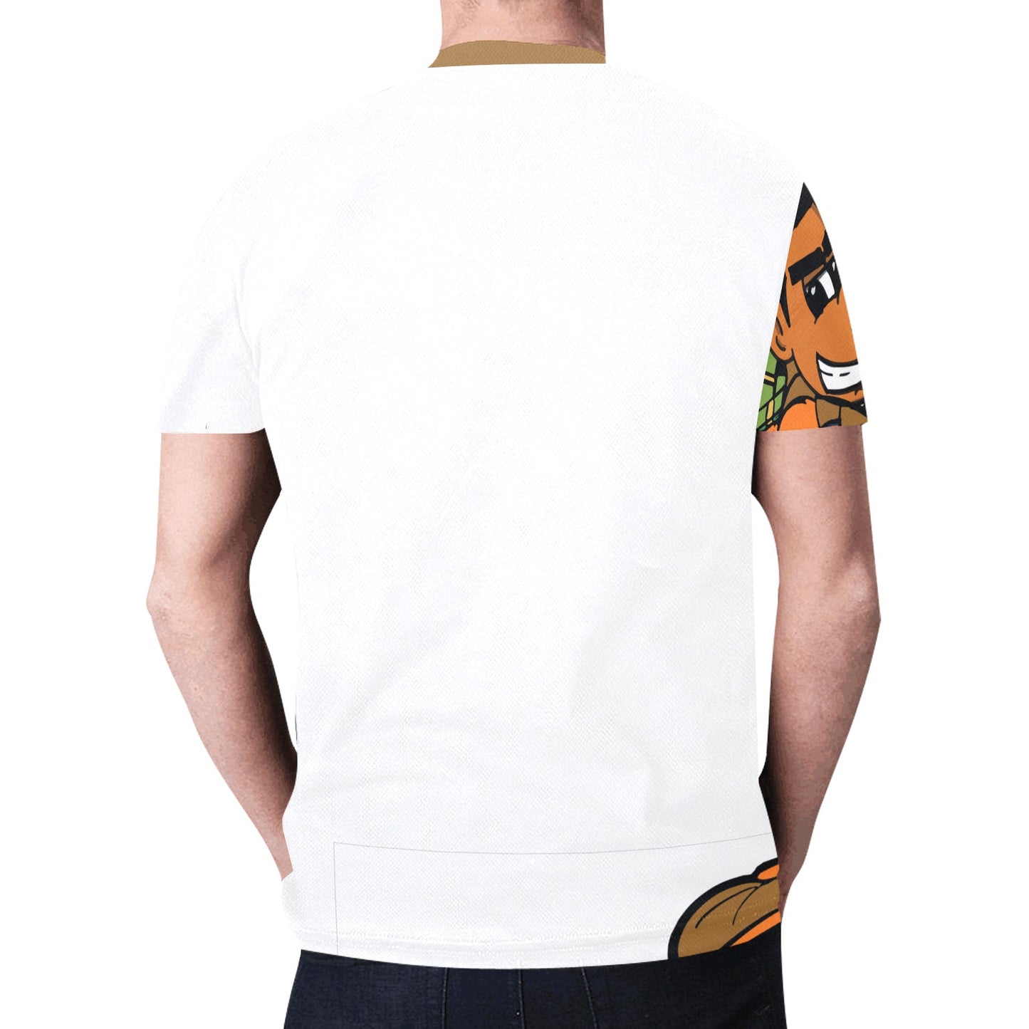 BROWN ORANGE New All Over Print T-shirt for Men