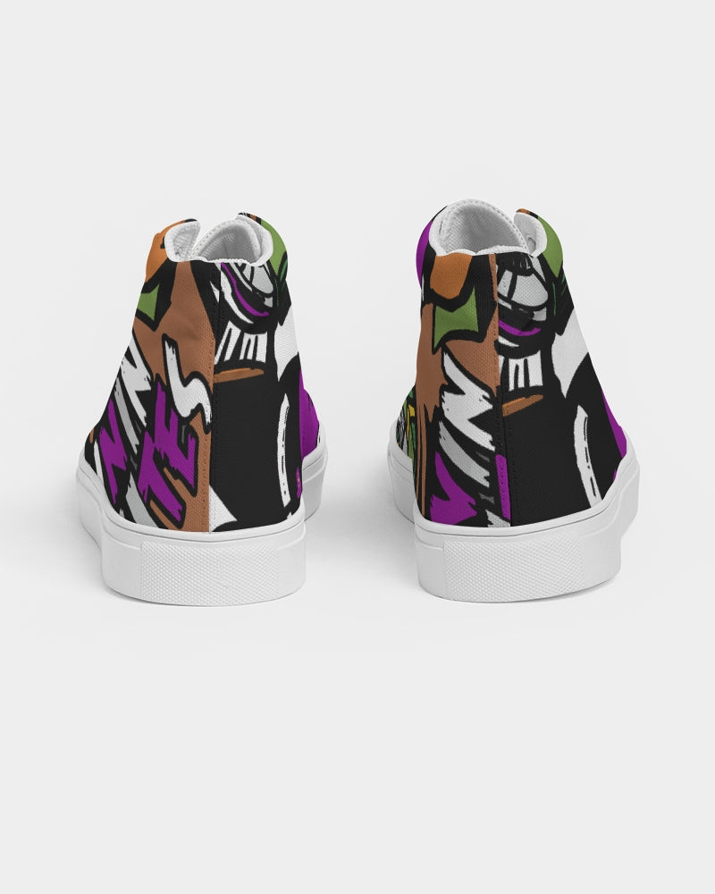 purple logo Women's Hightop Canvas Shoe