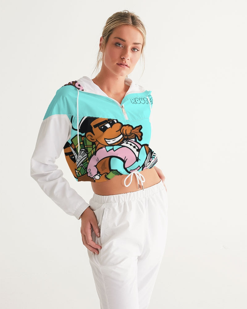 easter blue Women's Cropped Windbreaker