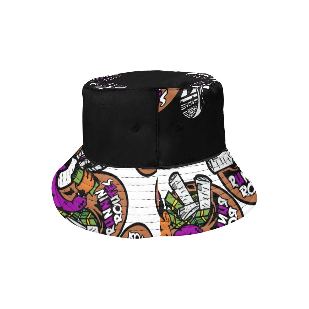 purple All Over Print Bucket Hat for Men