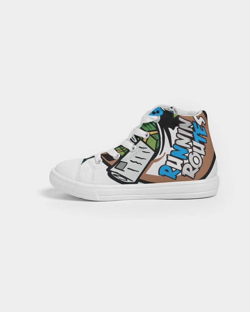 LIGHT BLUE Kids Hightop Canvas Shoe