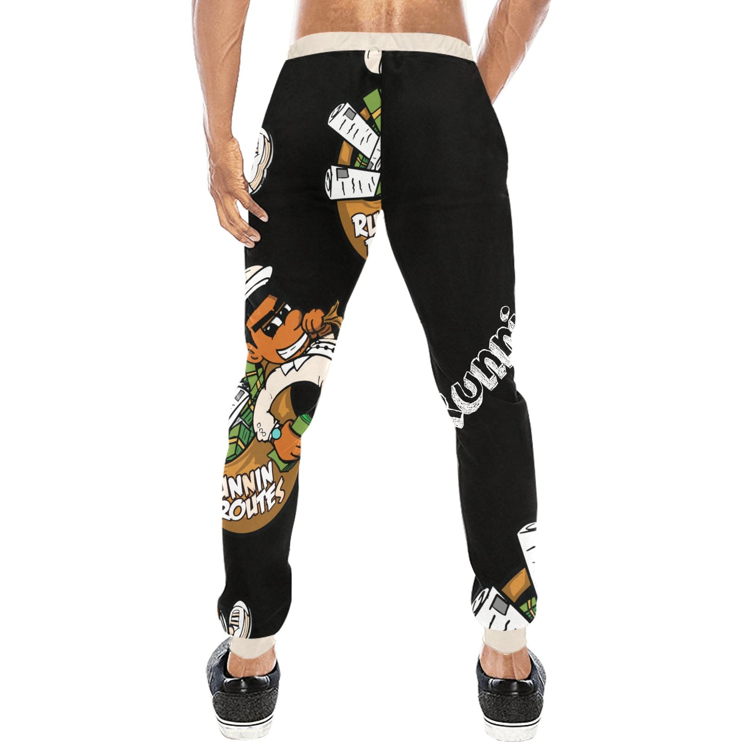 tan Men's All Over Print Sweatpants