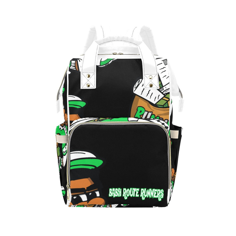 green n white Multi-Function Diaper Backpack/Diaper Bag