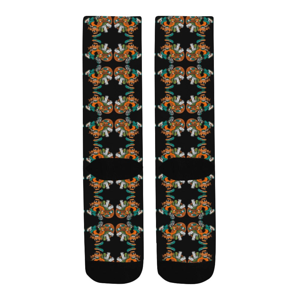 miami black Men's Custom Socks