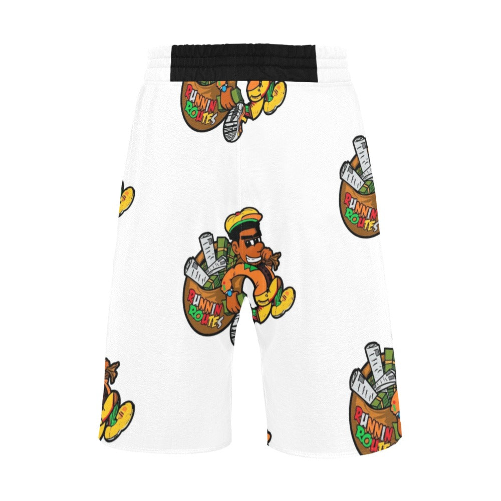 orange and yellow Men's All Over Print Casual Shorts (Model L23)