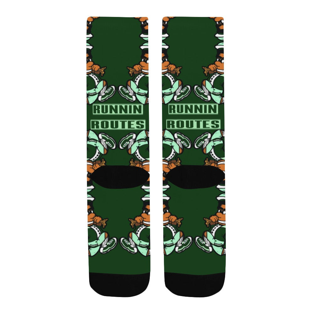 ROUTER black Men's Custom Socks