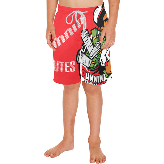 red white black Boys' Causal Beach Shorts