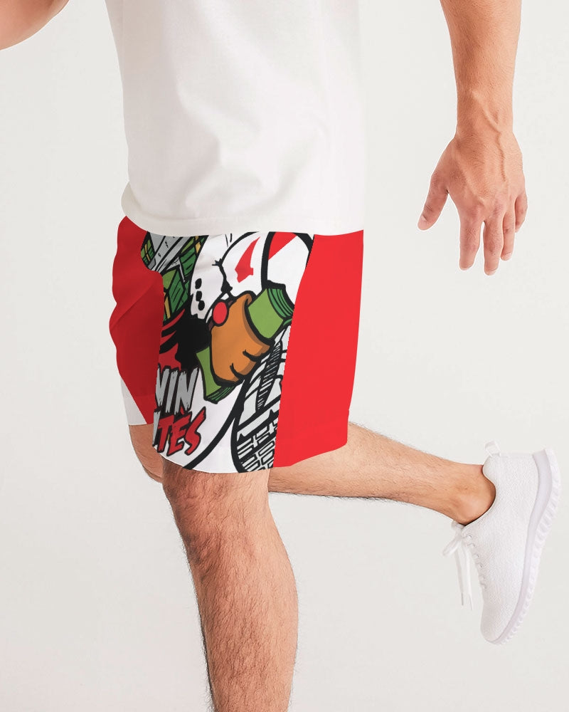 RED BG Men's Jogger Shorts