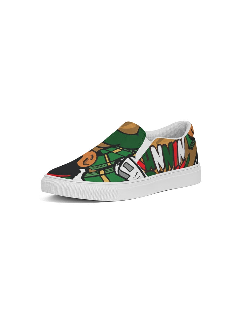 green and red Women's Slip-On Canvas Shoe