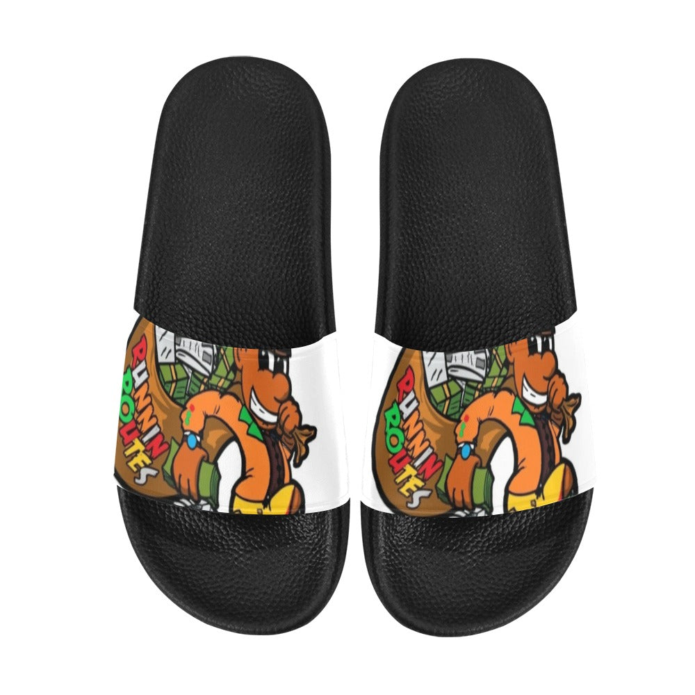 orange and yellow Women's Slide Sandals (Model 057)