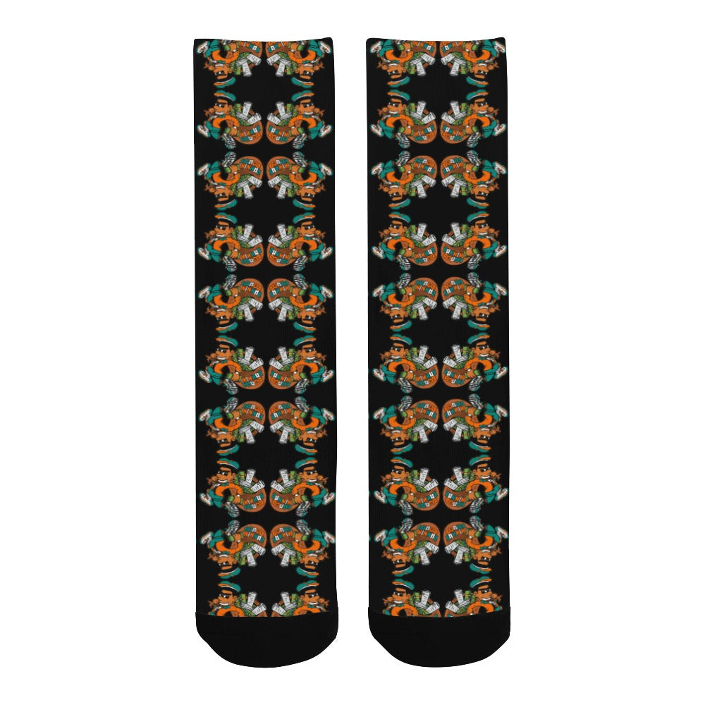 miami black Men's Custom Socks