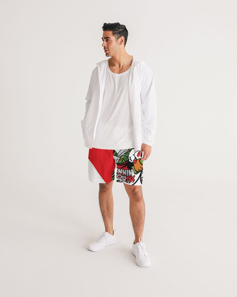 RED BG Men's Jogger Shorts