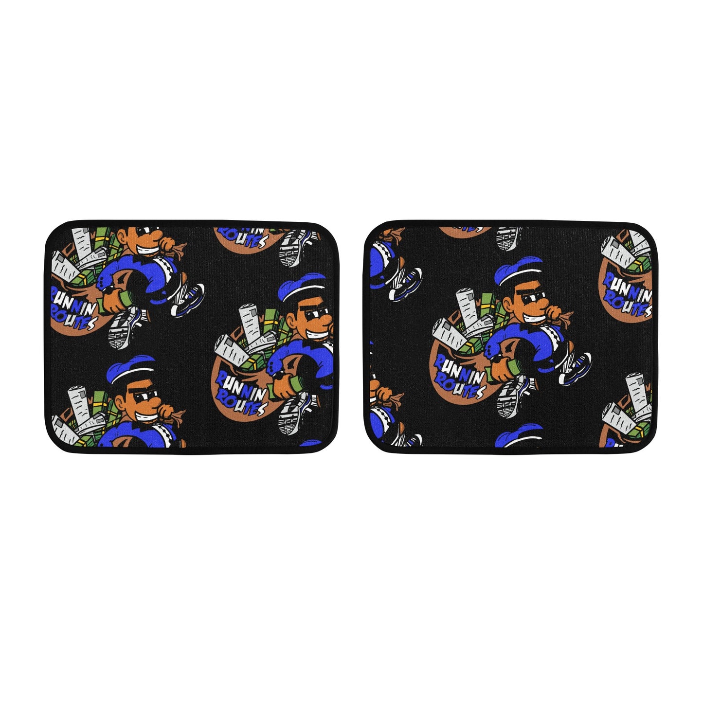 royal blue logo Back Car Floor Mat (2pcs)