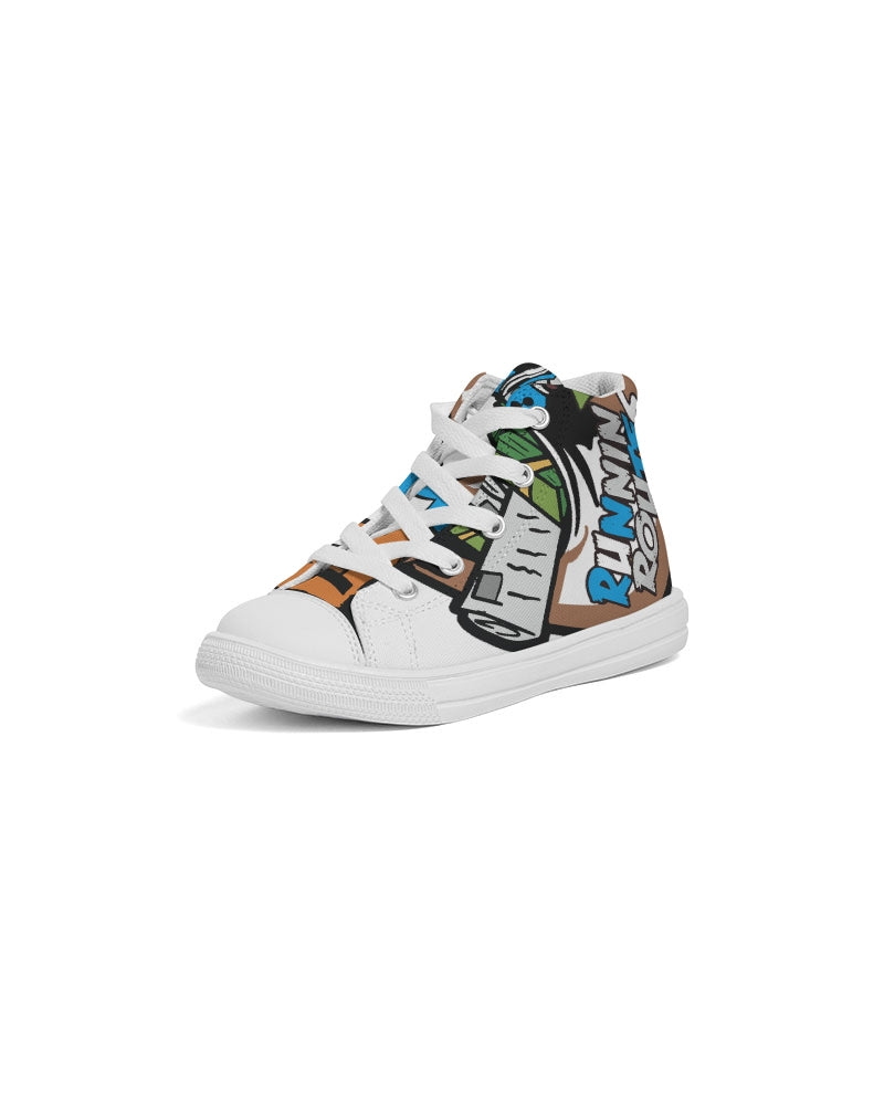 LIGHT BLUE Kids Hightop Canvas Shoe