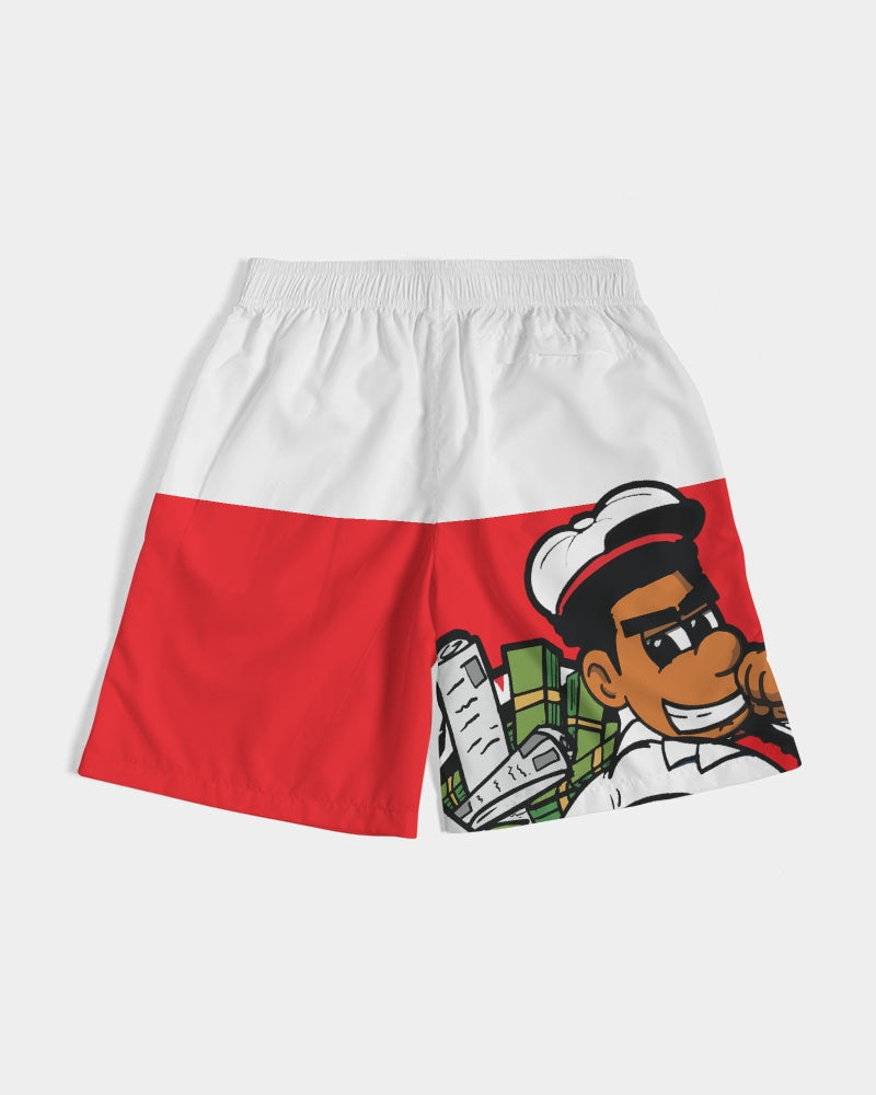 RED BG Men's Jogger Shorts