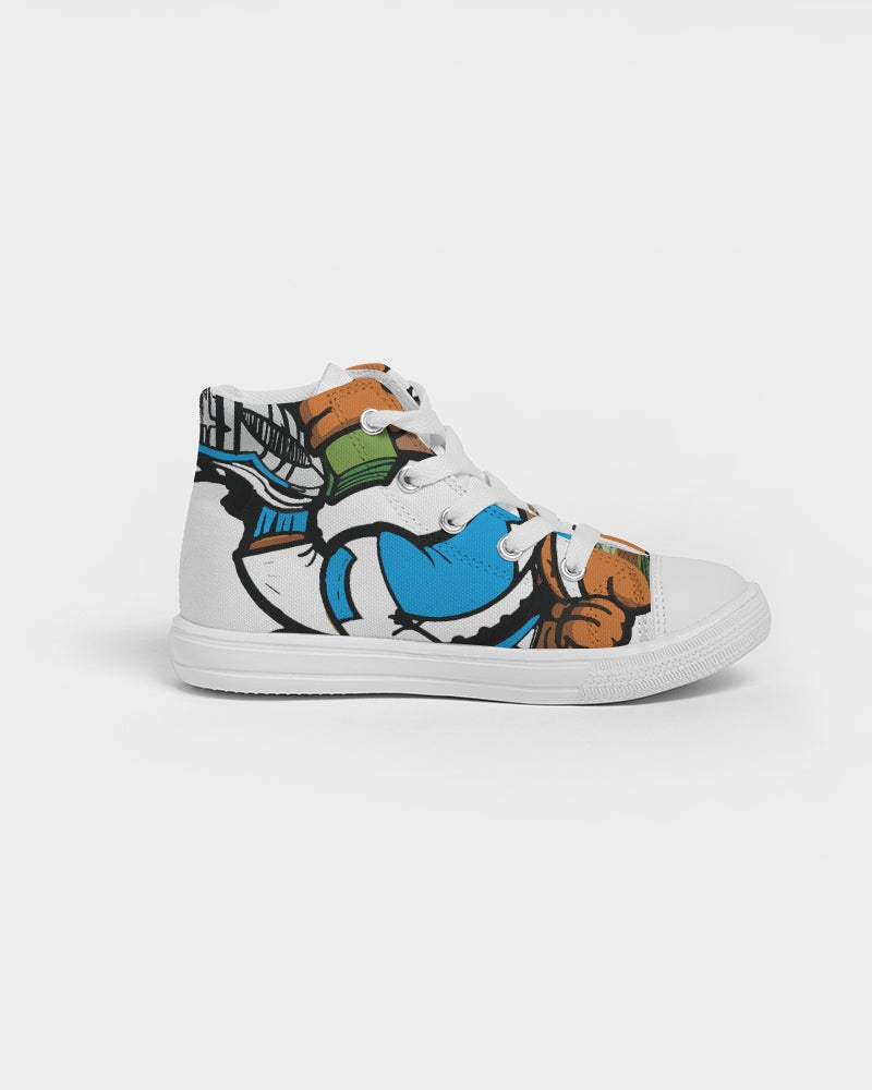 LIGHT BLUE Kids Hightop Canvas Shoe