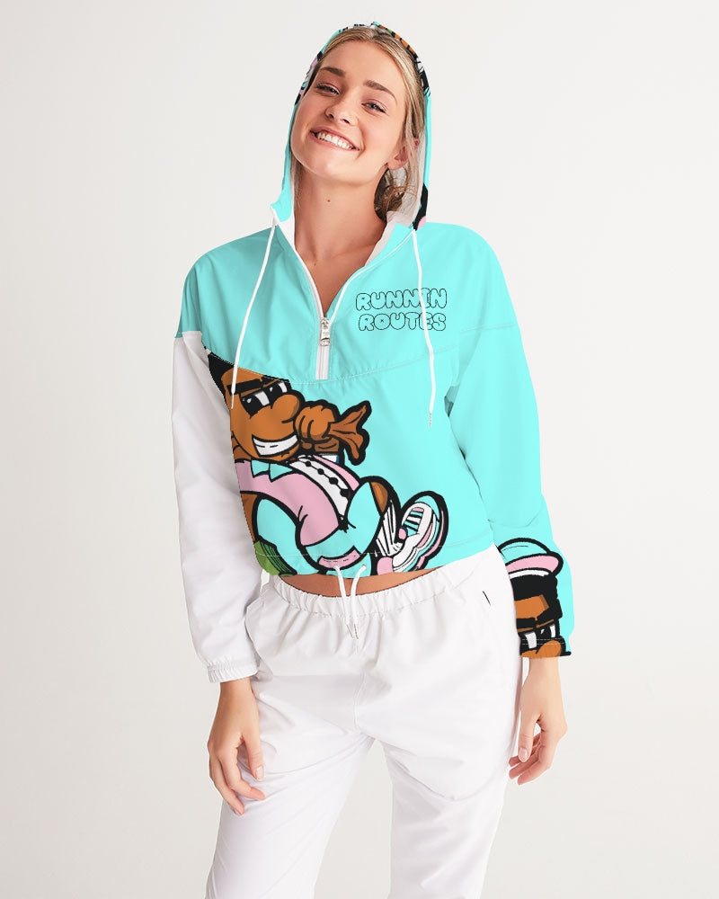 easter blue Women's Cropped Windbreaker