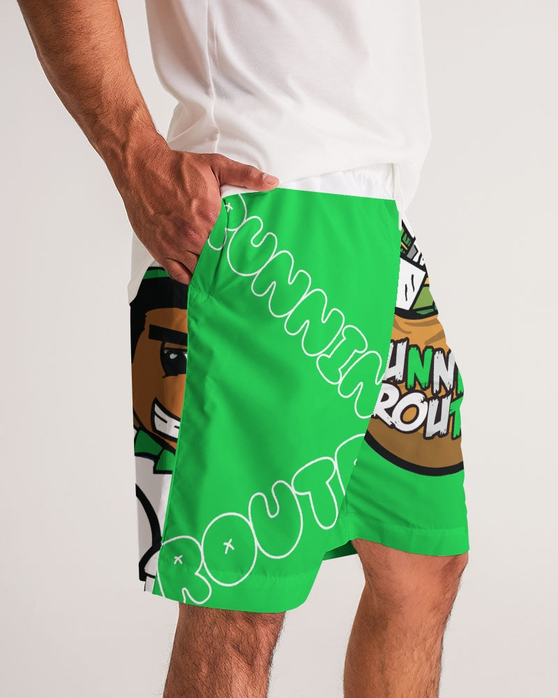 green bg Men's Jogger Shorts