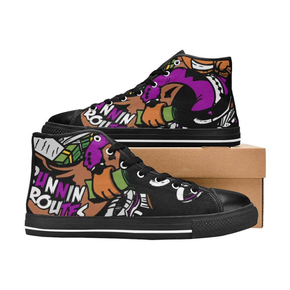 purple High Top Canvas Shoes for Kid