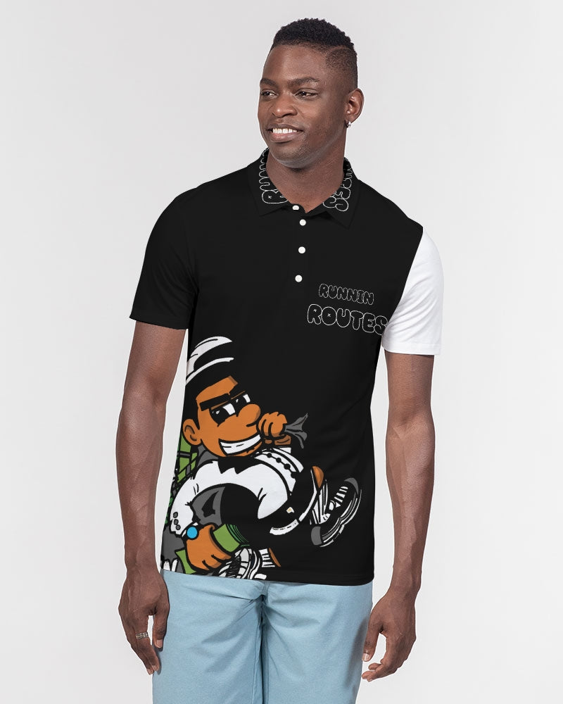 BLACK Men's Slim Fit Short Sleeve Polo