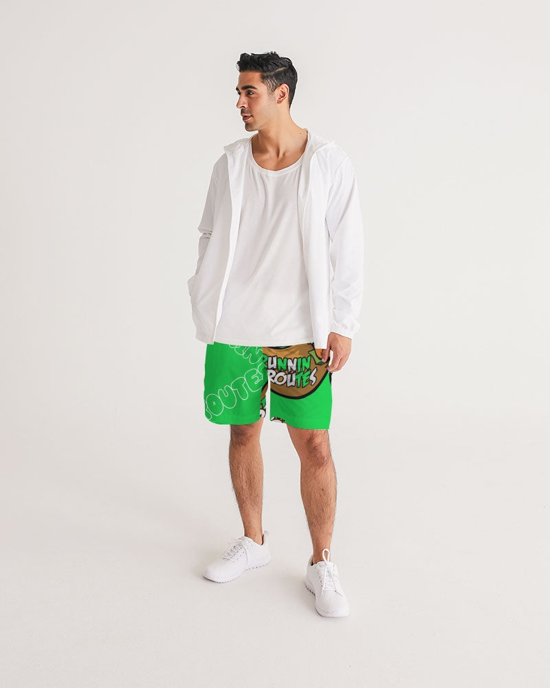 green bg Men's Jogger Shorts