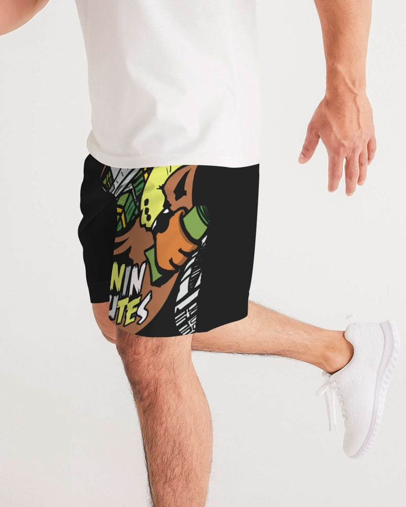 Black & Yellow Men's Jogger Shorts