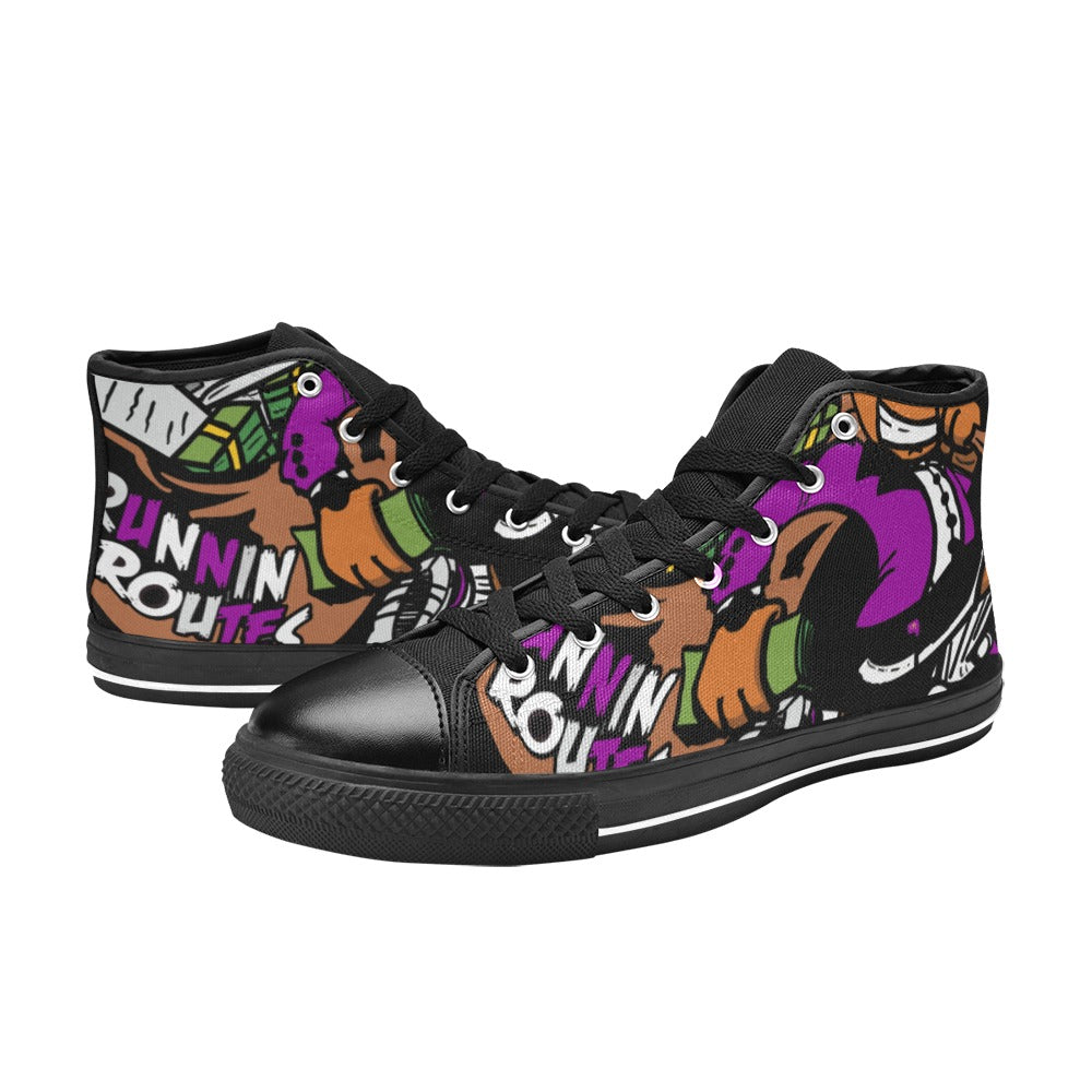 purple High Top Canvas Shoes for Kid