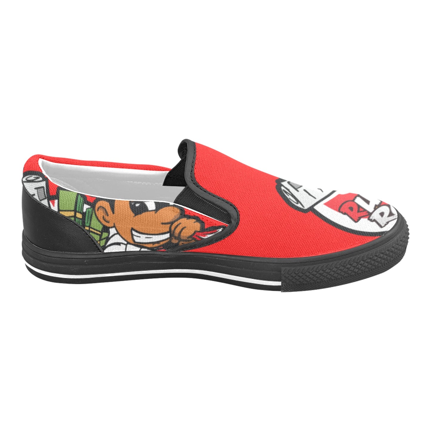 red white black KIDS Slip-on Canvas Shoes for Kid