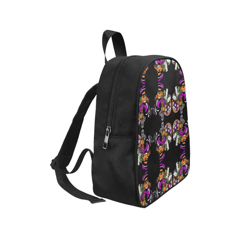 purple Fabric School Backpack (small)