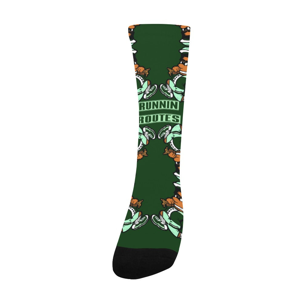 ROUTER black Men's Custom Socks