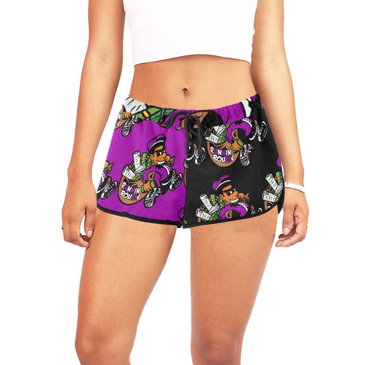 purple Women's All Over Print Relaxed Shorts