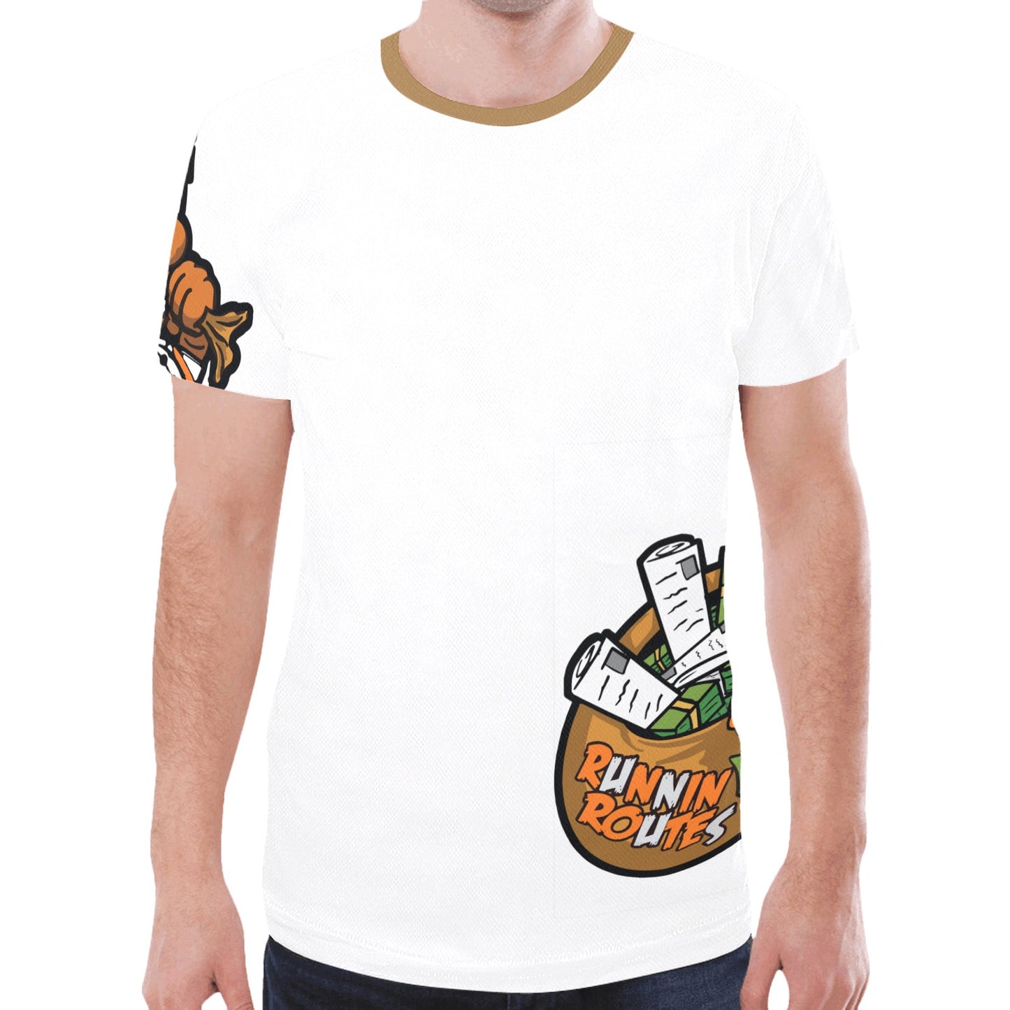 BROWN ORANGE New All Over Print T-shirt for Men