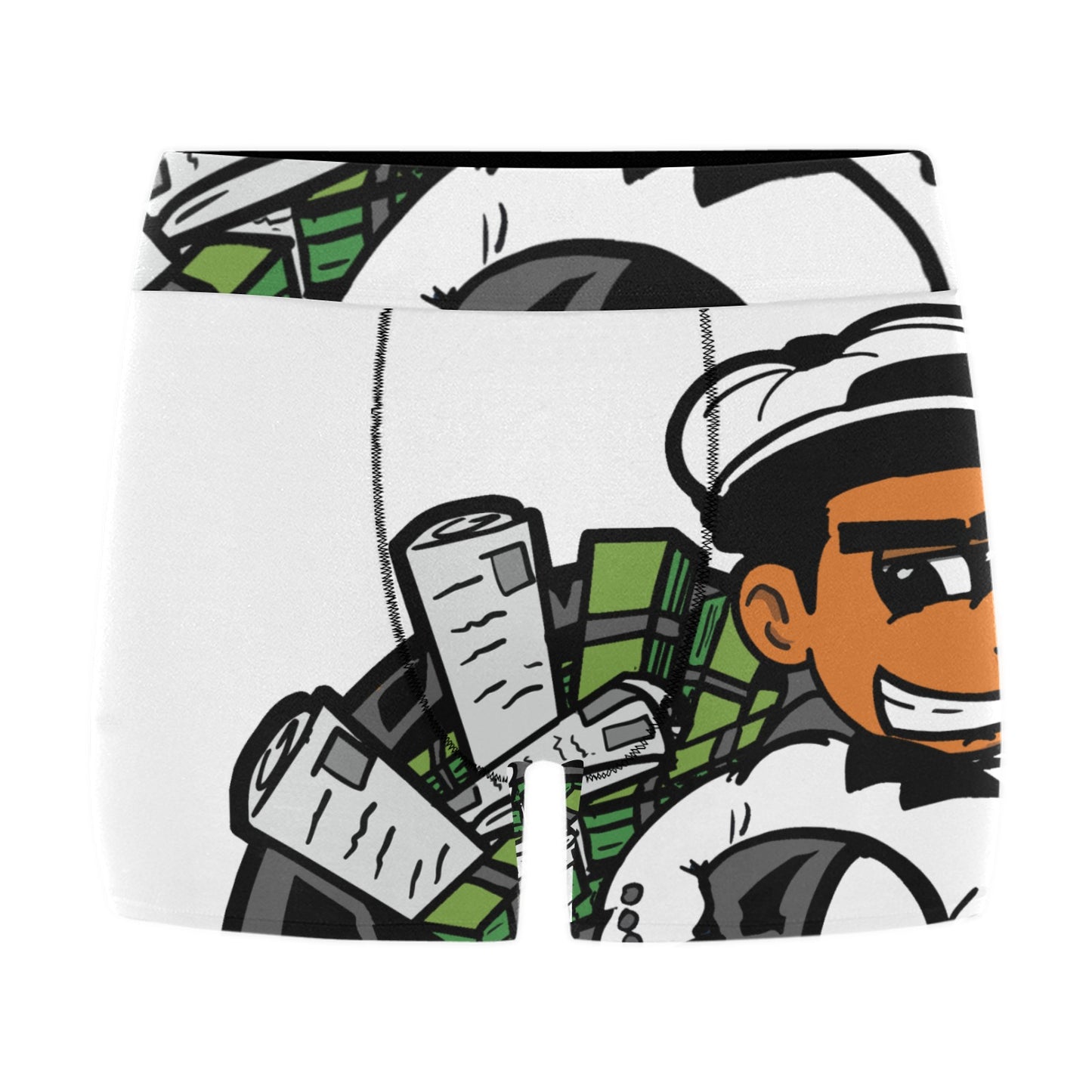 gray and white Men's Boxer Briefs w/ Custom Waistband