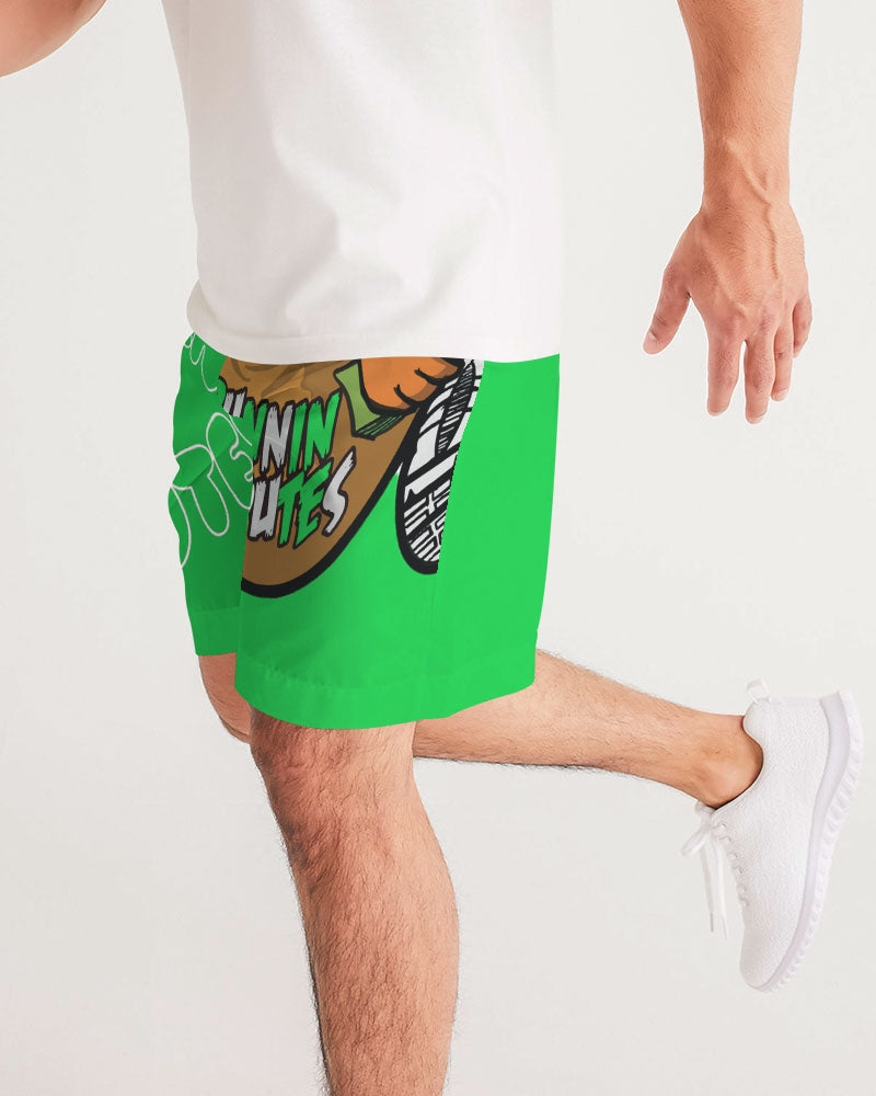 green bg Men's Jogger Shorts