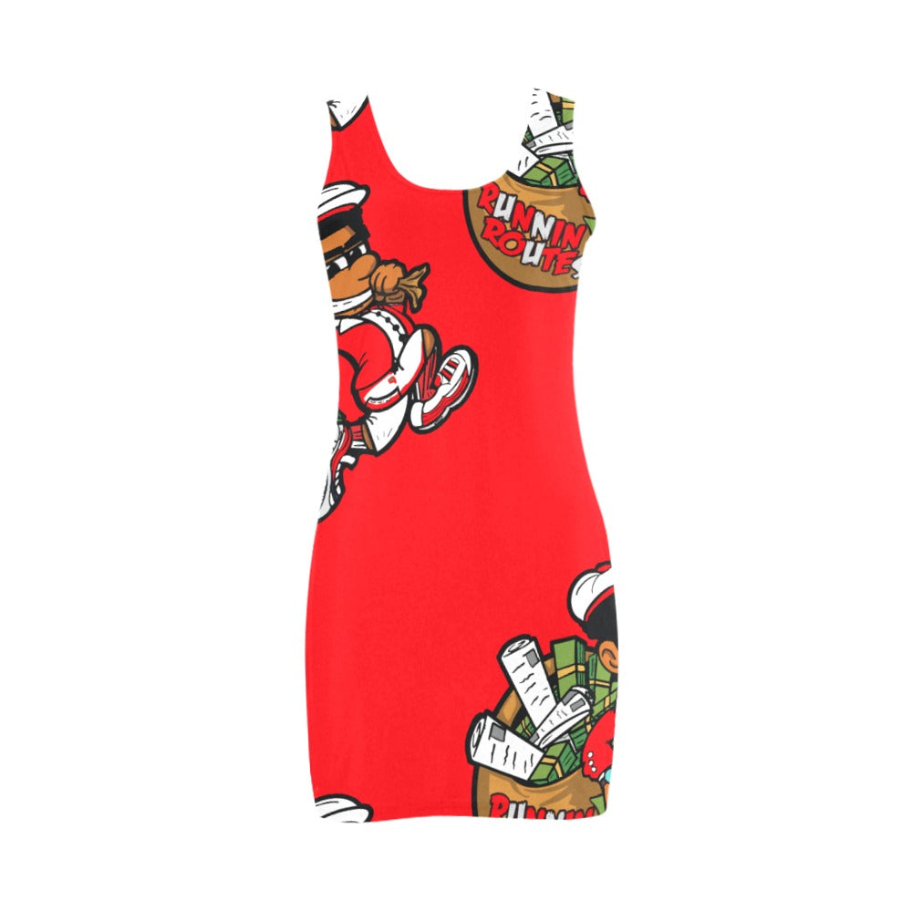 red n white Medea Vest Dress