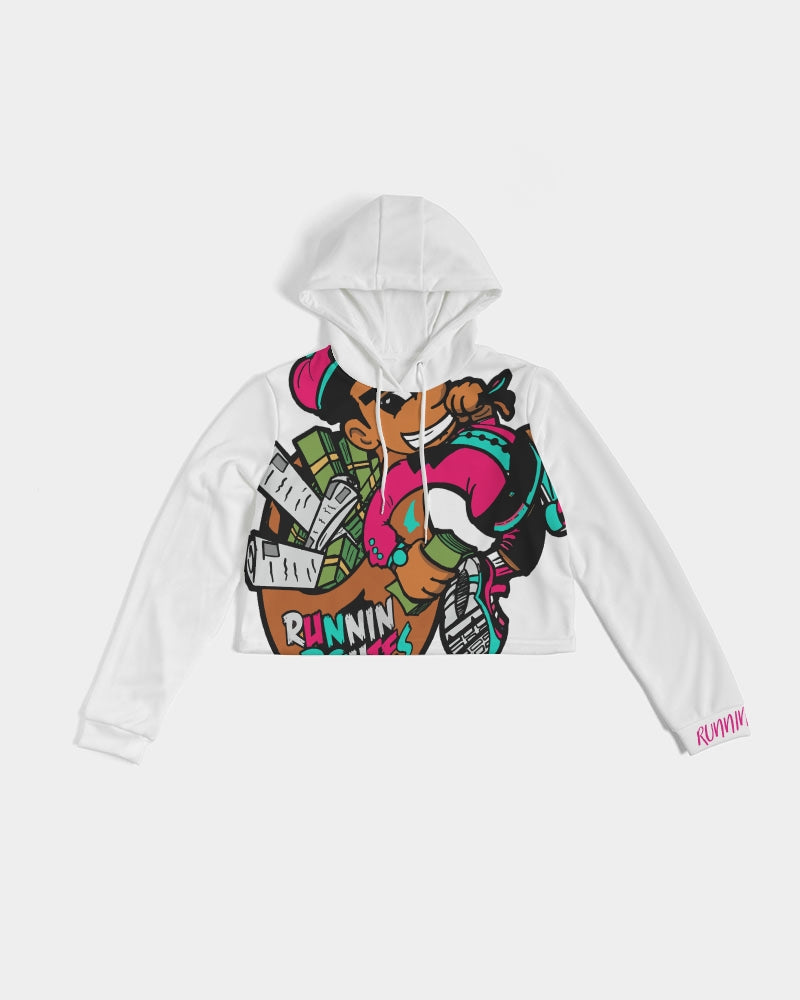 pink Women's Cropped Hoodie