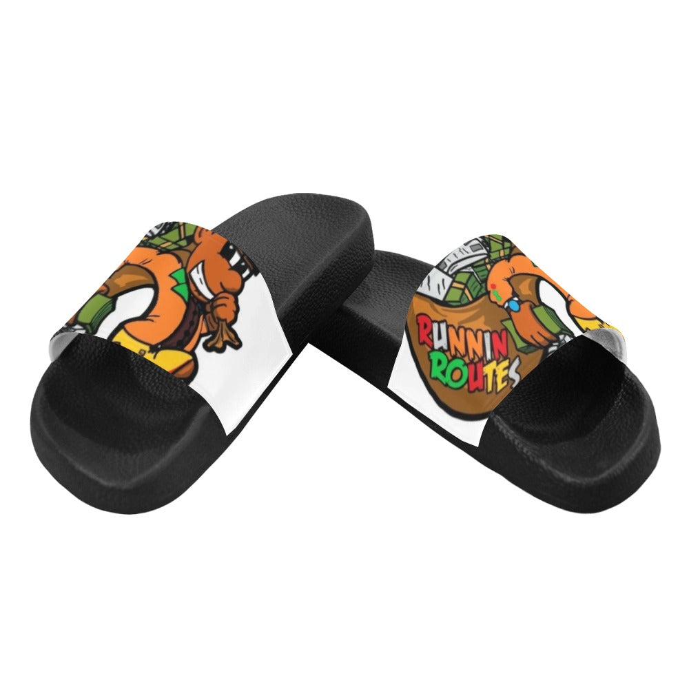 orange and yellow Women's Slide Sandals (Model 057)