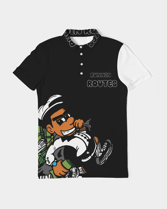 BLACK Men's Slim Fit Short Sleeve Polo